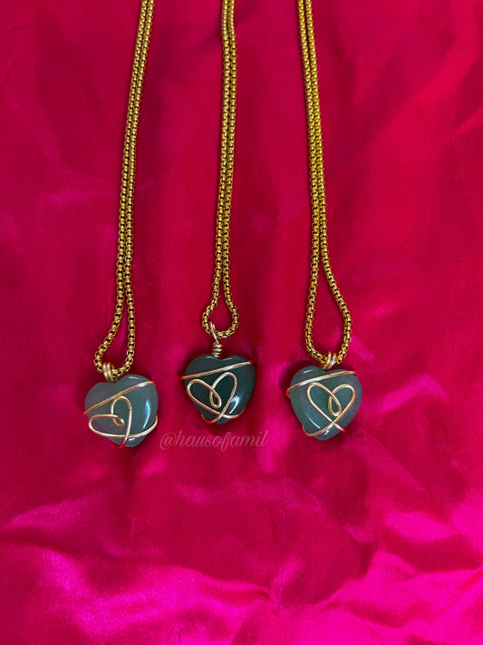 Green Aventurine Heart Pendant